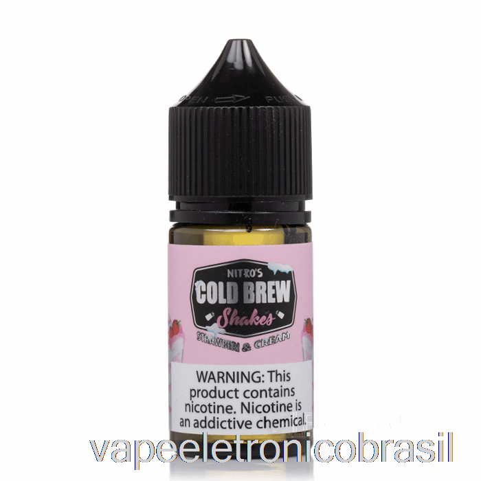 Vape Eletrônico Morango E Creme - Sais Nitro Cold Brew - 30ml 25mg